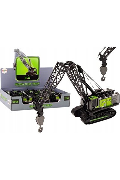 LeanToys Macara pe șenile cu cârlig metalic 1:55 Negru și Verde