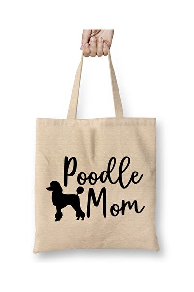 Generic Brand Poodle Mom 011 Cloth Bag Long Handle