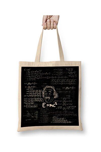 dekado حقيبة قماش صيغة الرياضيات E=mc2 بمقبض طويل