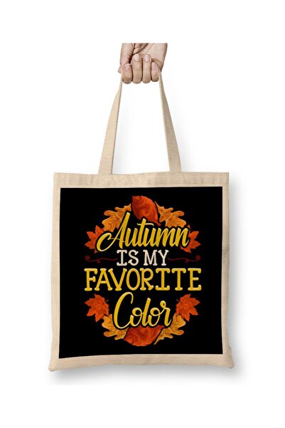 dekado Cute & Funny Autumn Is My Favorite Color Cloth Bag Long Handle