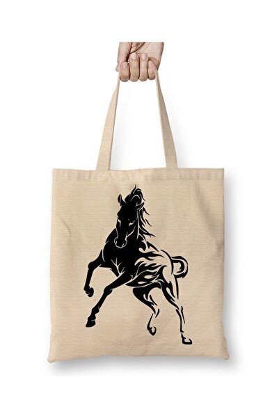 dekado Horse Tattoo 4 Preto Cloth Bag Long Handle