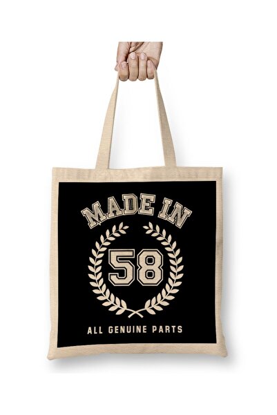 dekado 1958 Made In 58 All Genuine Parts Tote Bag Long Handle