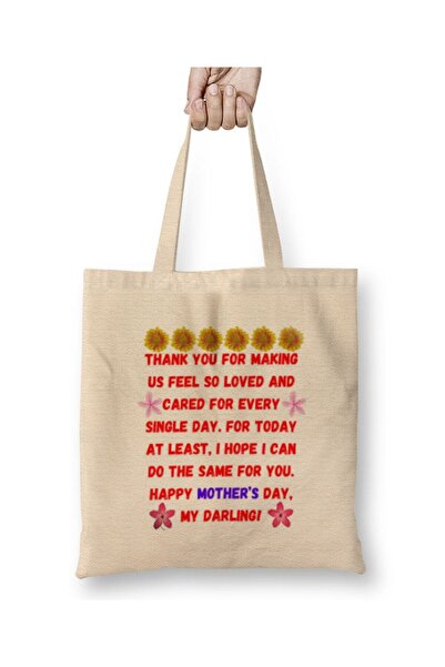 dekado Mother's Day Sayings & Quotes For Mom 2021 Cloth Bag Long Handle