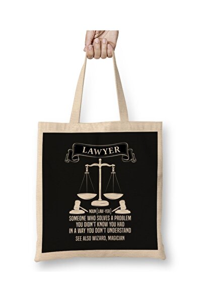 dekado Lawyer Definition Judgement Judge Attorney Gift İdea Present Cloth Bag...