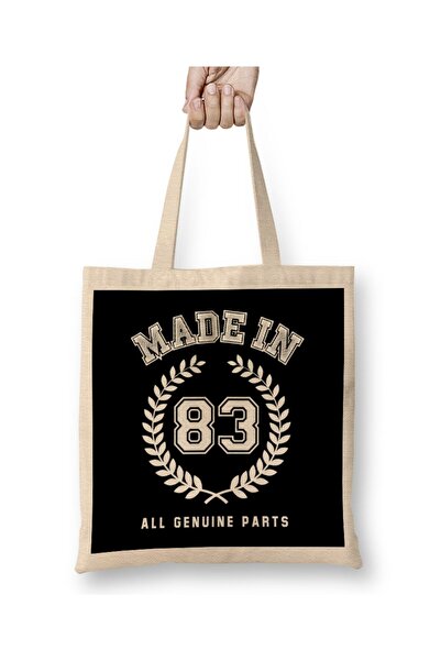 dekado 1983 Made In 83 All Genuine Parts Tote Bag Long Handle