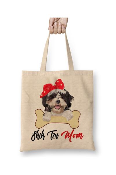 dekado حقيبة حمل هدية للنساء من Shih Tzu Mom Dog Owner Mothers Day بمقبض طويل