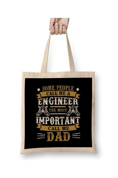dekado Mens Dad And Engineer Funny Fathers Gift Ideas 03 Cloth Bag Long Handle
