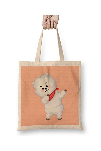 dekado حقيبة قماش Bts Bt21 لطيفة Rj بمقبض طويل