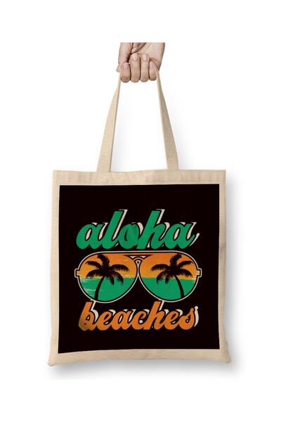 dekado حقيبة قماش صيفية من Aloha Vacation Beach Travel Trip Hawaii Island Oce...