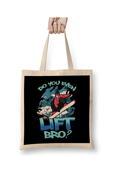 dekado Do You Even Lift Bro Ski Snowboard Ski Lift Pun Cloth Bag Long Handle