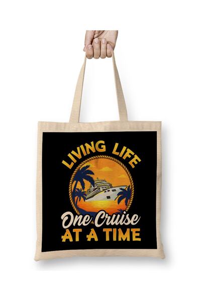dekado حقيبة حمل لطيفة ومضحكة من Living Life One Cruise At A Time بمقبض طويل