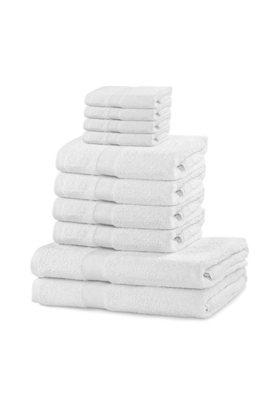 Deco King Set of 10 bath towels, cotton, Marina, 2x70x140 cm, 4x50x100 cm, 4x...