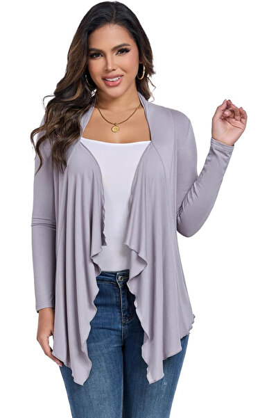 KESSER Women's cardigan, soft, breathable, gray S