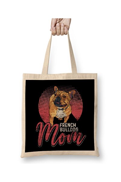 dekado حقيبة حمل للأم من French Bulldog Dog Grunge بمقبض طويل