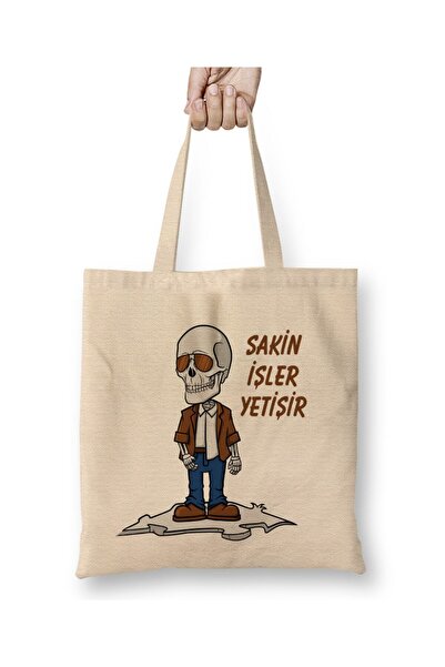 dekado Work Powers Calm Things Grow Funny Cloth Bag Long Handle