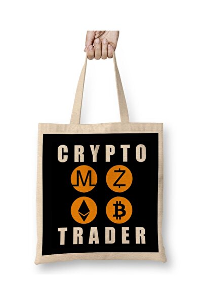 dekado حقيبة حمل مضحكة من Blockchain Crypto Trader Bitcon بمقبض طويل