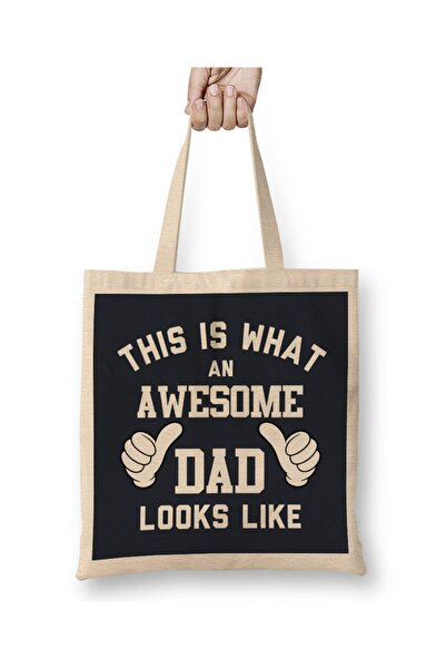 dekado Fathers Day This Is What An Awesome Dad Tote Bag Long Handle