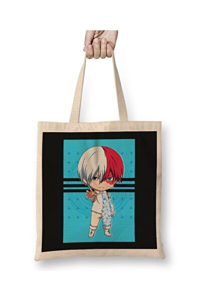dekado حقيبة قماش Boku No Hero Todoroki Shoto 01 بمقبض طويل