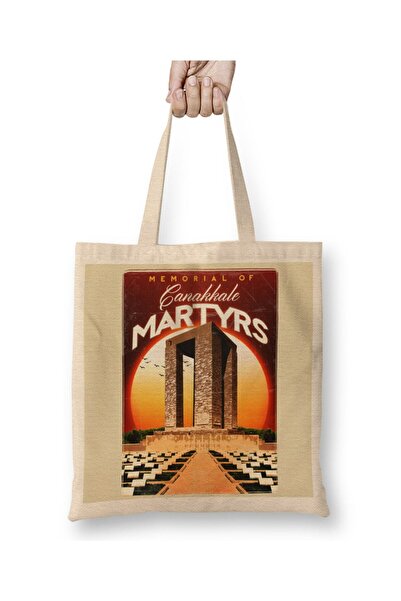 dekado Çanakkale Martyrs' Memorial Cloth Bag Long Handle