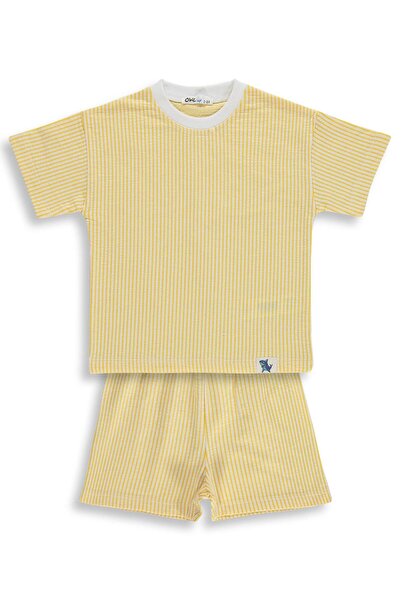 Civil Boys طقم مخطط للأطفال من 2-5 سنوات - أصفر للأعمار من 4-5 سنوات