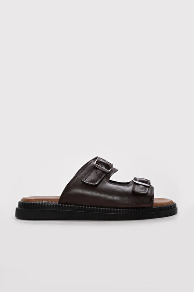 FAST STEP Genuine Leather Men's Flat Slippers 306Mat-417