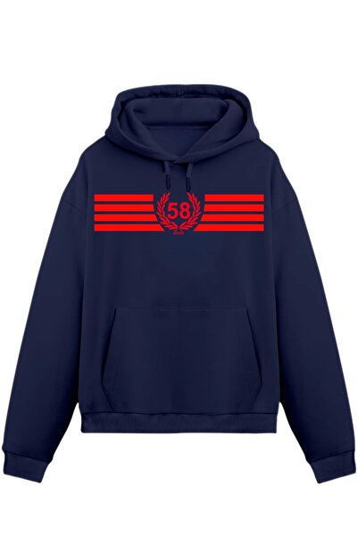 Rabona Fashion Sivas 58 Legacy – Çelenk Detaylı Şerit Baskılı Sweatshirt / Ho...