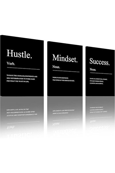 Al Raied ARS® Motivational Wall Decor-Inspirational Hustle Canvas Wall Art, P...