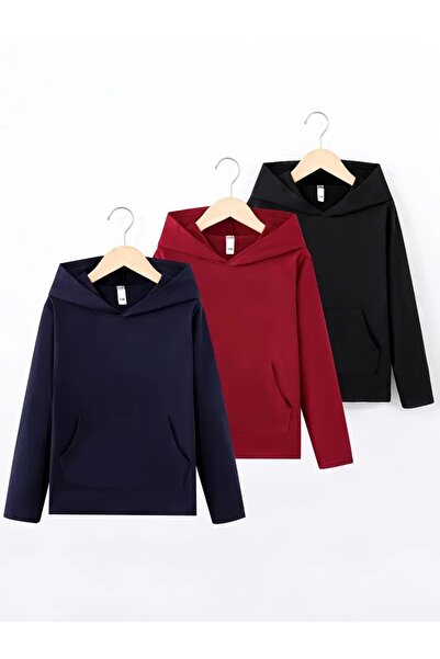 EYAX MODA 3-Pack Girls/Boys Hooded Sweatshirt