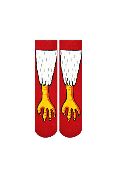 CARNAVAL SOCKS Red Eagle Foot Patterned Unisex Socks