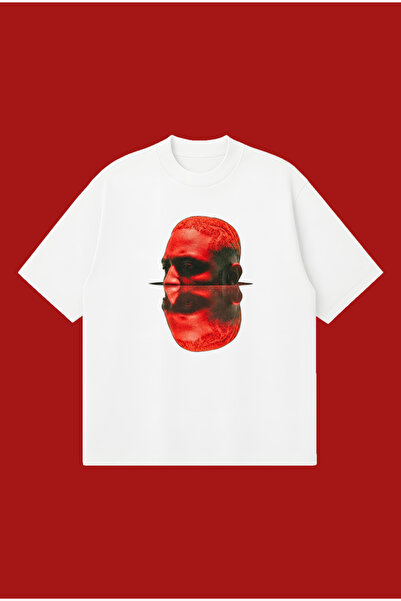 PURE POWER Reflection Red Oversize Boxy Fit Unisex 100% Cotton Tshirt – Print...