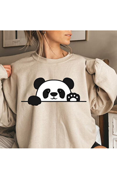 EYAX MODA Women's Printed Crew Neck Sweatshirt
