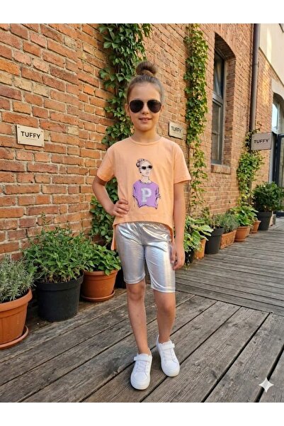 MİNİSHOOW Summer Girls' Top and Bottom Set