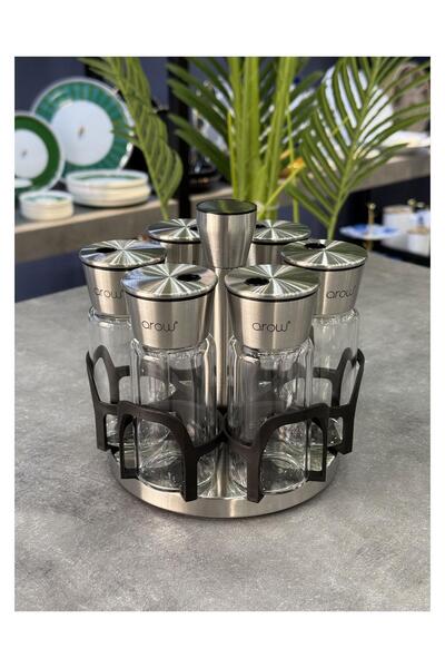 Doğudeko Paprica Metal Luxury Rotating 6-Piece Spice Rack
