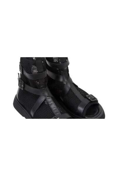 ANNASIA SHOES Sandale SAGA TALL - Piele neagră