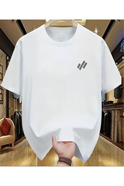 LİNA06 Pattern 100% Men'S And Women'S Same Style Loose T-Shirt Round Neck Pur...