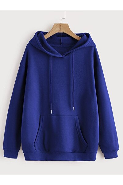 EYAX MODA Green Unisex Hooded Oversize Sweatshirt
