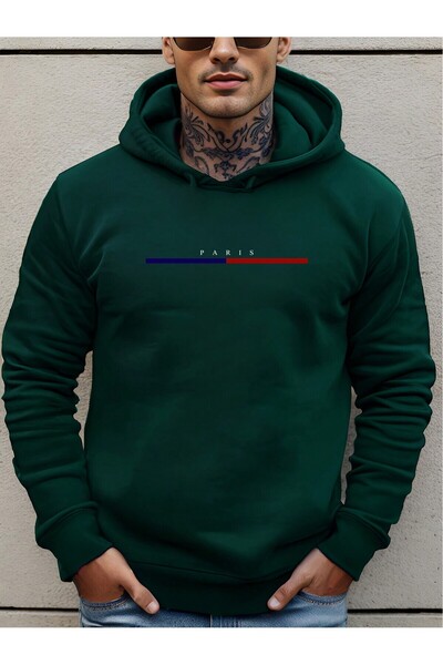 EYAX MODA Unisex Hooded Printed Sweatshirt