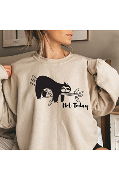 EYAX MODA Women's Printed Crew Neck Sweatshirt