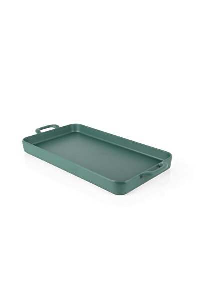Globy Double Handle Presentation Plate Green 35×20×4 cm