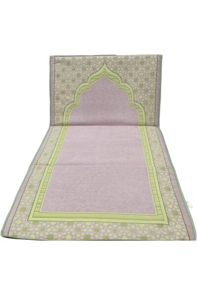Yuwell YU WELL Foldable Prayer Mat with Back Support & Carrying Bag, 2-in-1 Prayer Rug 110×60CM Pink