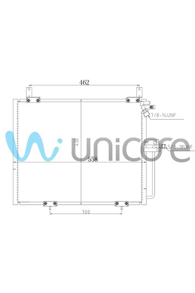 UNİCORE KLİMA RADYATÖRÜ 124 230E 300E 300E 1984-1995 E SERİSİ W124 S124 E250D E250TD 1993-1996