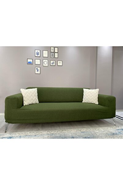 Dilan Home 3'lü Jakarlı Koltuk Örtüsü / Çekyat Kanepe Lastikli Koltuk Örtüsü /
