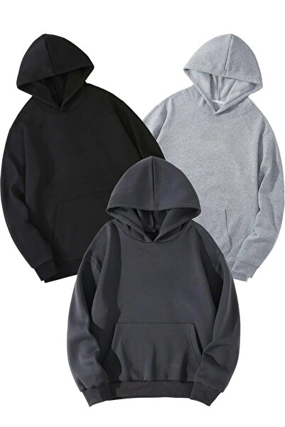 EYAX MODA UNISEX 3'LÜ KAPÜŞONLU SWEATSHIRT EYAXX Sportwear Company