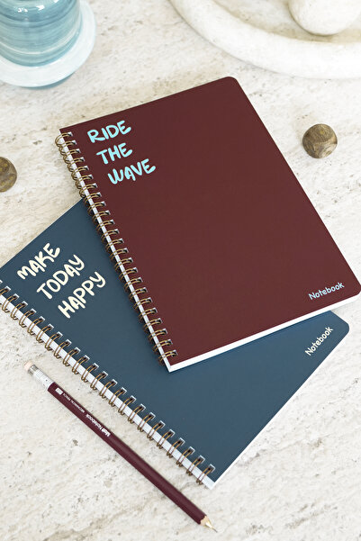 Matt Notebook A5 spiralna školska sveska, 80 listova, set od 2 komada – sa li...