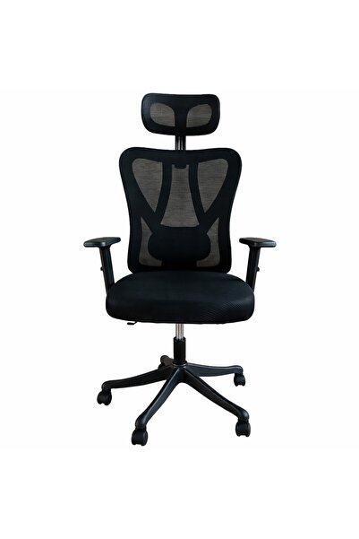 SERSIMO Scaun de birou ergonomic, reglabil, cu suport lombar și tetieră, max....