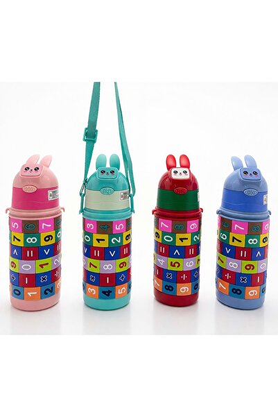Store Eğitici Matematik Oyunlu Çocuk Termosu - Paslanmaz Çelik Pipetli Ve Ask...