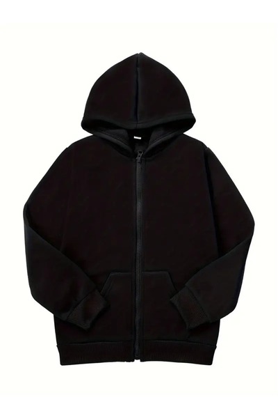 EYAX MODA Girl/Boy Zippered Hooded Sweatshirt