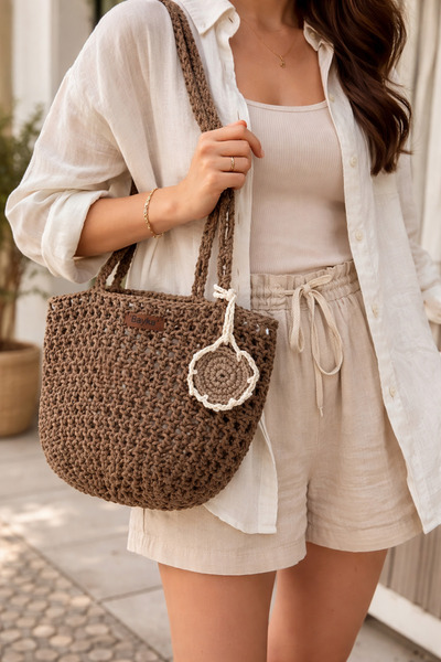 Örme Sepet Çanta