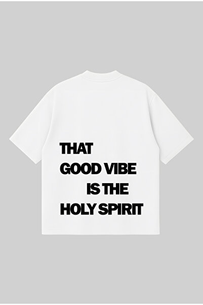 Holy Spirit Oversize Boxy Fit Unisex %100 Pamuklu Tshirt – Baskılı Tişört | Streetwear