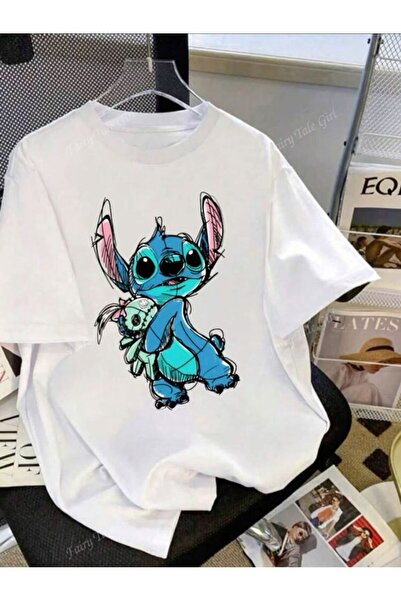 Joetsu STETISH Τυπωμένο Oversize Γυναικείο/Ανδρικό Unisex Λευκό T-shirt